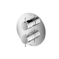 Inbouw Douchekraan Hotbath Laddy Thermostatisch 2-Weg Stop-Omstel Rond Chroom