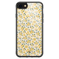 iPhone 8/7 glazen hardcase - Yellow garden iPhone 8/7 glazen hardcase - Yellow garden