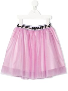 Off-White Kids jupe à logo brodé - Rose