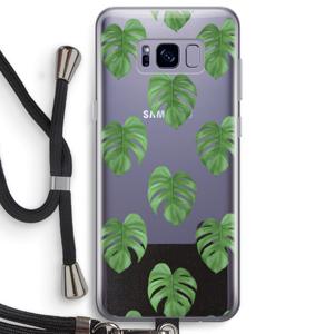 Monstera leaves: Samsung Galaxy S8 Plus Transparant Hoesje met koord