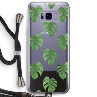 Monstera leaves: Samsung Galaxy S8 Plus Transparant Hoesje met koord