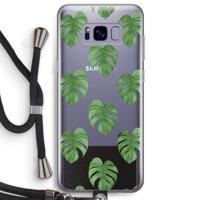 Monstera leaves: Samsung Galaxy S8 Plus Transparant Hoesje met koord - thumbnail