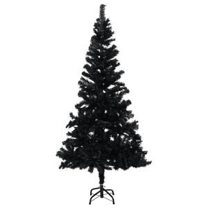 VidaXL Kunstkerstboom met standaard 150 cm PVC zwart