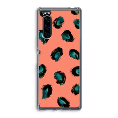 Pink Cheetah: Sony Xperia 5 Transparant Hoesje