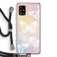 White butterfly: Samsung Galaxy A51 5G Transparant Hoesje met koord