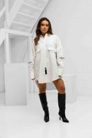 Off The Pitch Oversized Stripe Shirt Dames Wit - Maat XS - Kleur: Wit | Soccerfanshop