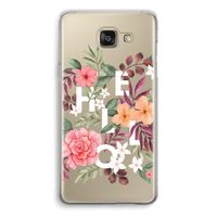 Hello in flowers: Samsung Galaxy A5 (2016) Transparant Hoesje