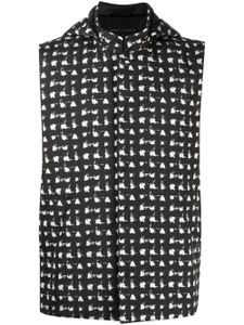 SHIATZY CHEN gilet en jacquard à capuche - Noir