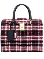 Thom Browne sac cabas Mr. Thom à motif tartan - Rouge - thumbnail