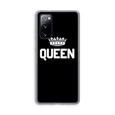 Queen zwart: Samsung Galaxy S20 FE / S20 FE 5G Transparant Hoesje