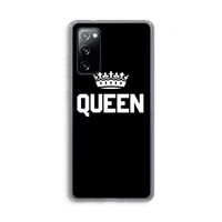 Queen zwart: Samsung Galaxy S20 FE / S20 FE 5G Transparant Hoesje