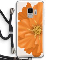 Orange Ellila flower: Samsung Galaxy S9 Transparant Hoesje met koord