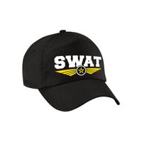 Politie SWAT team logo pet zwart voor volwassenen