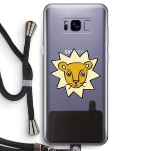 Kleine leeuw: Samsung Galaxy S8 Transparant Hoesje met koord