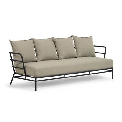 Kave Home Mareluz tuinbank Zwart