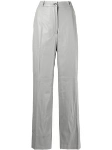 Loulou Studio pantalon droit en cuir - Gris