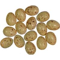 Gevlekte kwarteleieren - 15x - 4 cm - kunststof - Paasversiering - decoratie eieren