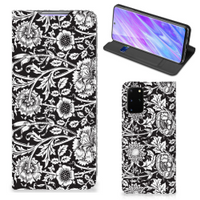 Samsung Galaxy S20 Plus Smart Cover Black Flowers