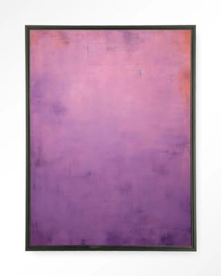 Urban Cotton Wandkleed 'Purple' 110 x 145cm in Floating Frame - black
