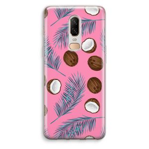 Kokosnoot roze: OnePlus 6 Transparant Hoesje