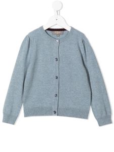 N.PEAL KIDS cardigan en maille fine - Bleu