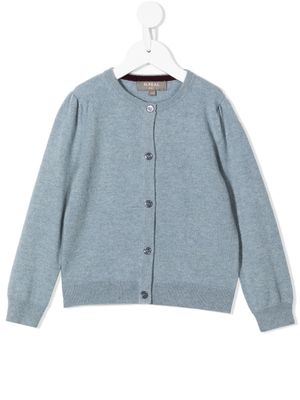 N.PEAL KIDS cardigan en maille fine - Bleu