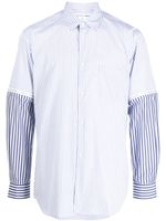 Comme Des Garçons Shirt chemise en coton à rayures - Bleu