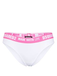 DSQUARED2 culotte à logo imprimé - Blanc