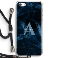 Midnight Marble: iPhone 5 / 5S / SE Transparant Hoesje met koord