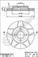 Remmenset, remschijf BREMBO, Remschijftype: Gespleten: , Inbouwplaats: Vooras, u.a. für Ford, Mazda - thumbnail