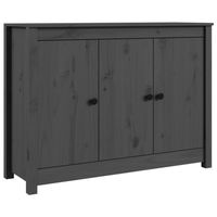 The Living Store Dressoir - Massief grenenhout - 100 x 35 x 74 cm - Grijs - thumbnail