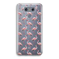 Flamingoprint groen: LG G6 Transparant Hoesje Flamingoprint groen: LG G6 Transparant Hoesje