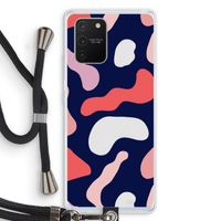 Memphis Shapes Pink: Samsung Galaxy S10 Lite Transparant Hoesje met koord