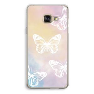 White butterfly: Samsung Galaxy A3 (2016) Transparant Hoesje