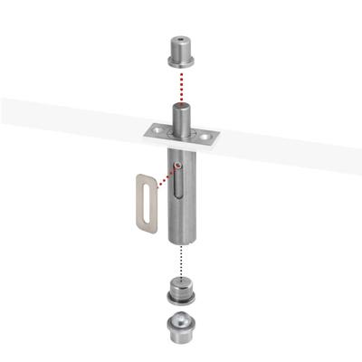 Hardbrass Shuffle Easy Pivot scharnier voor deuren tot 100kg - RVS