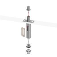 Hardbrass Shuffle Easy Pivot scharnier voor deuren tot 100kg - RVS