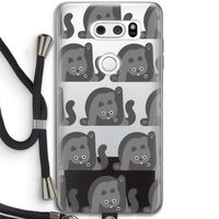 Cats: LG V30 Transparant Hoesje met koord