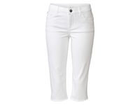 esmara Dames jeans capri (34, Wit)