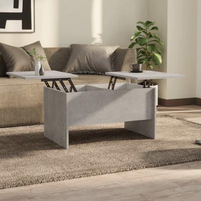 Salontafel 80x50x42,5 cm bewerkt hout betongrijs