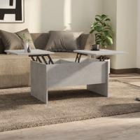 Salontafel 80x50x42,5 cm bewerkt hout betongrijs - thumbnail