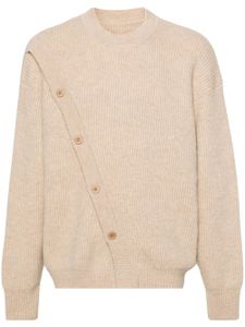 Jacquemus Le Cardigan Pau asymmetric jumper - Tons neutres