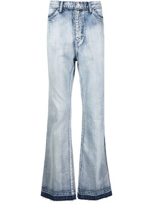 Toga Virilis jean droit à effet délavé - Bleu