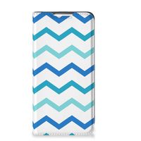 Samsung Galaxy S22 Hoesje met Magneet Zigzag Blauw