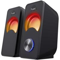 Trust arys compact 2.0 speakerset met rgb pc-luidspreker (zwart)