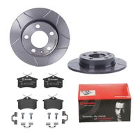 Remmenset, remschijf BREMBO, Remschijftype: Gespleten, Inbouwplaats: Achteras: , u.a. für Seat, Audi, Skoda, VW - thumbnail