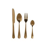 Bestek Home ESPRIT Gouden Roestvrij staal 2 x 0,4 x 24 cm 16 Onderdelen