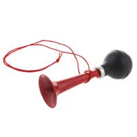 Lucht toeter - 19 cm - rood - metaal - sport - fiets - met koord