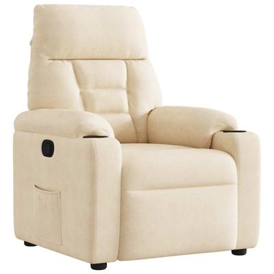 Fauteuil verstelbaar microvezelstof beige