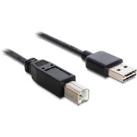 DeLOCK 0.5m, USB2.0-A/USB2.0-B USB-kabel 0,5 m USB A USB B Zwart - thumbnail