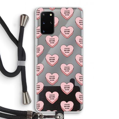 Chicks before dicks: Samsung Galaxy S20 Plus Transparant Hoesje met koord